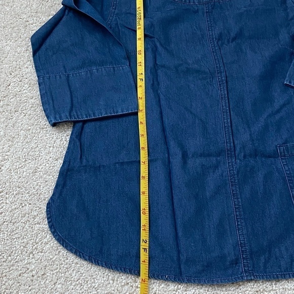 Joan Rivers Lightweight Denim Top Medium Blue Color Wash XX-Small - Picture 8 of 16